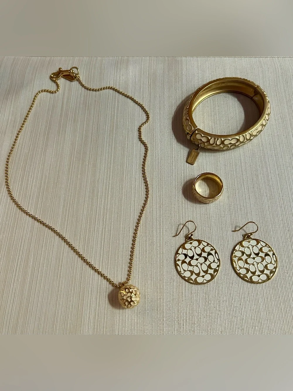 Coach Jewelry Set- necklace, earrings, ring, bracelet